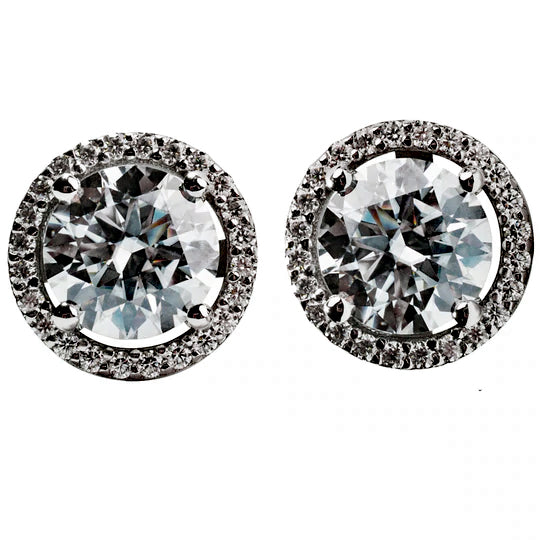 14K Gold 2 TCW Moissanite Earrings