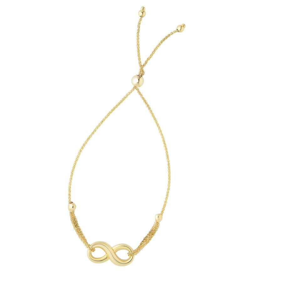 14K Gold Infinity Bracelet