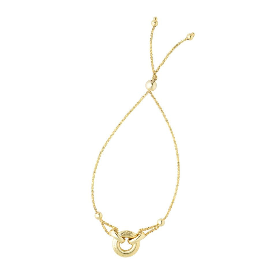 14K Gold Ring Pendant Bracelet