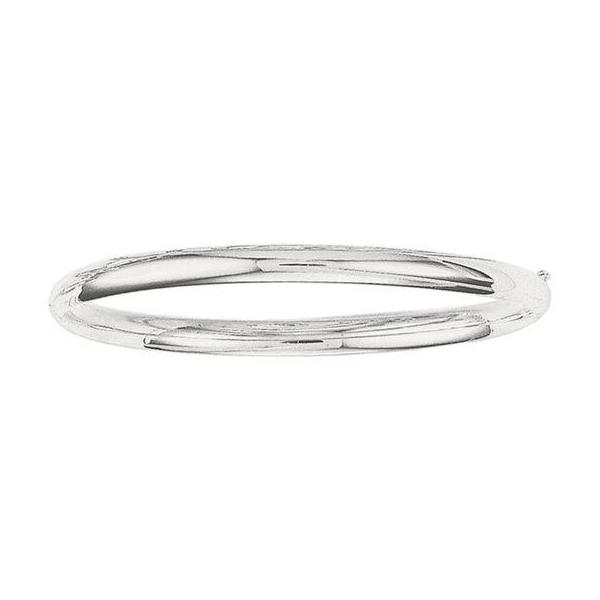 14K White Gold Classic Bangle
