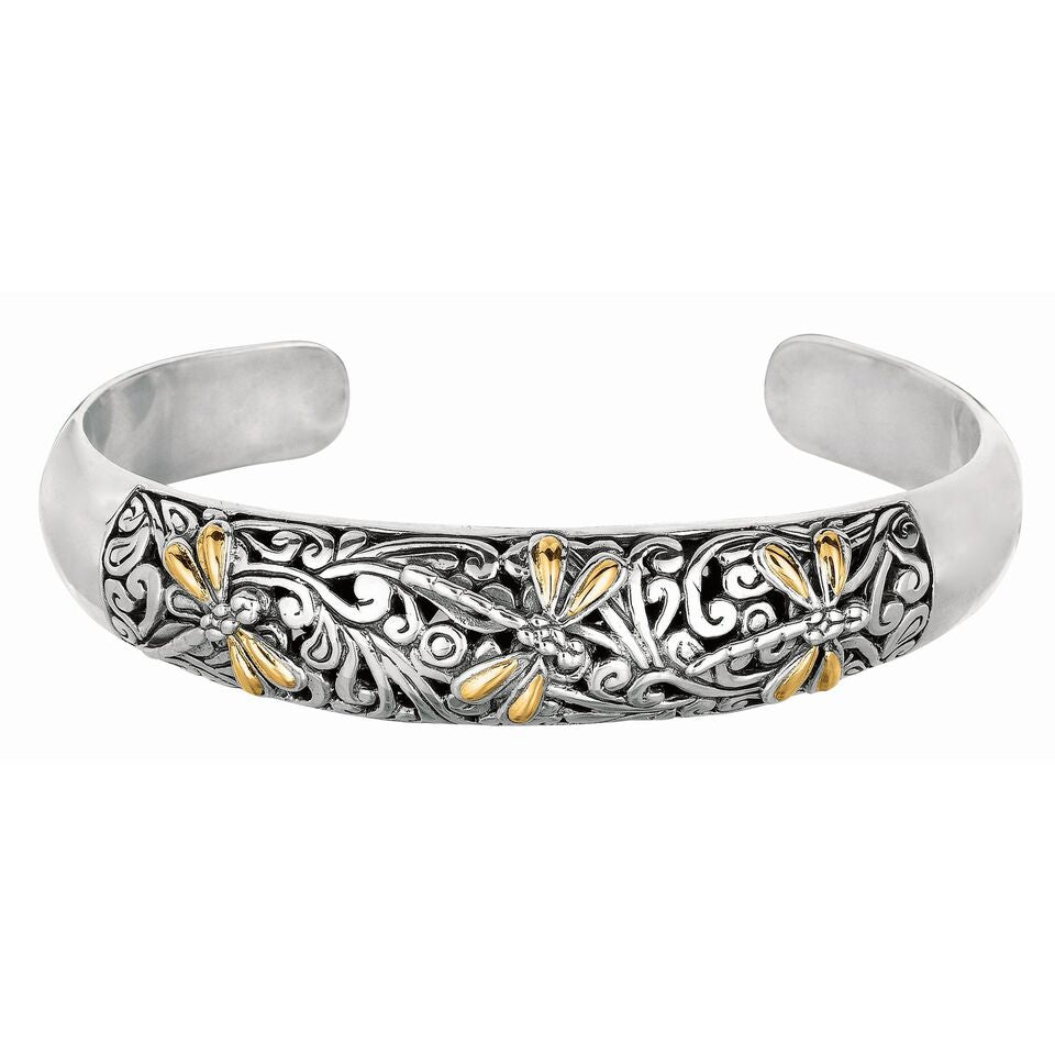18K Gold and Silver Dragonfly Bracelet