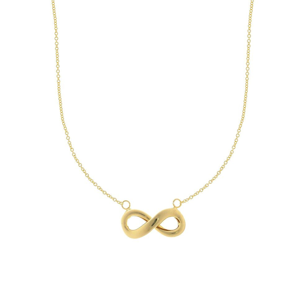 14K Gold Infinity Necklace