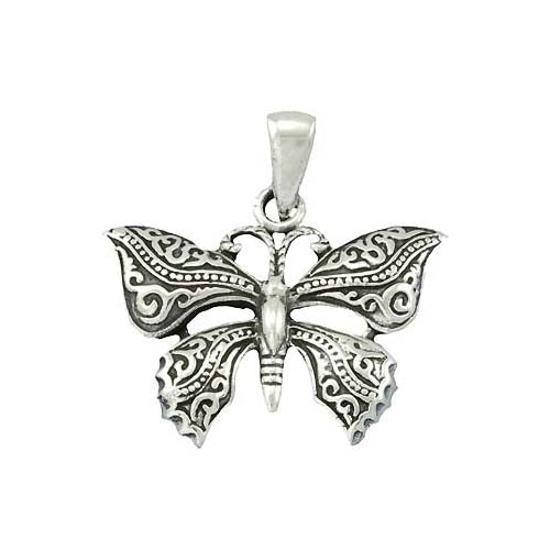 Sterling Pendant: Large Butterfly - SilverAndGold.com Silver And Gold