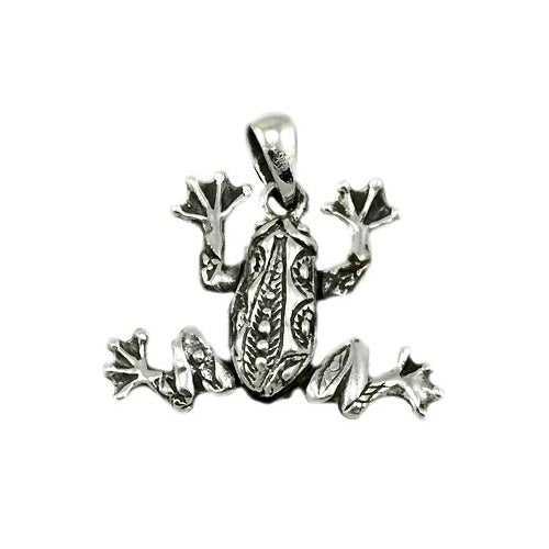 Sterling Pendant: Moveable Jumping Frog - SilverAndGold.com Silver And Gold