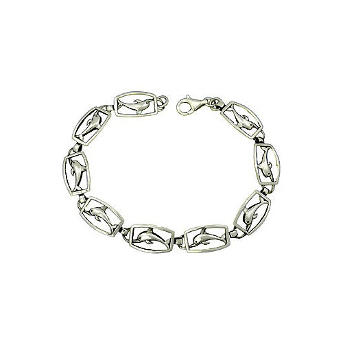 Sterling Silver Bracelet: Dolphins - SilverAndGold.com Silver And Gold