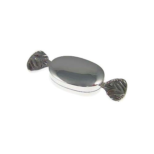 Sterling Silver: Oval Candy Shape Box - SilverAndGold.com Silver And Gold
