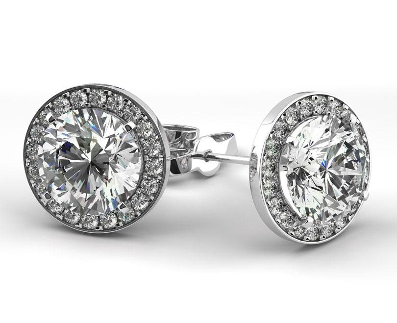 DIAMOND EARRINGS SILVERANDGOLD