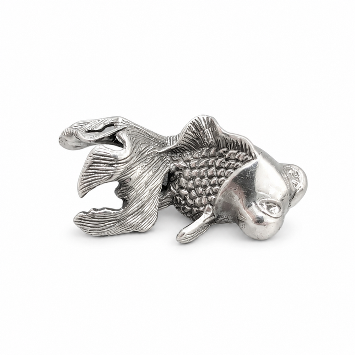 Sterling Silver Miniature Koi Fish with Flowing Tail – 1.6 Inch Asian-Inspired Collectible