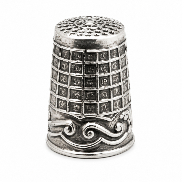 Victorian Style Sterling Silver Thimble – Ornate 925 Hallmarked 1 Inch Collectible