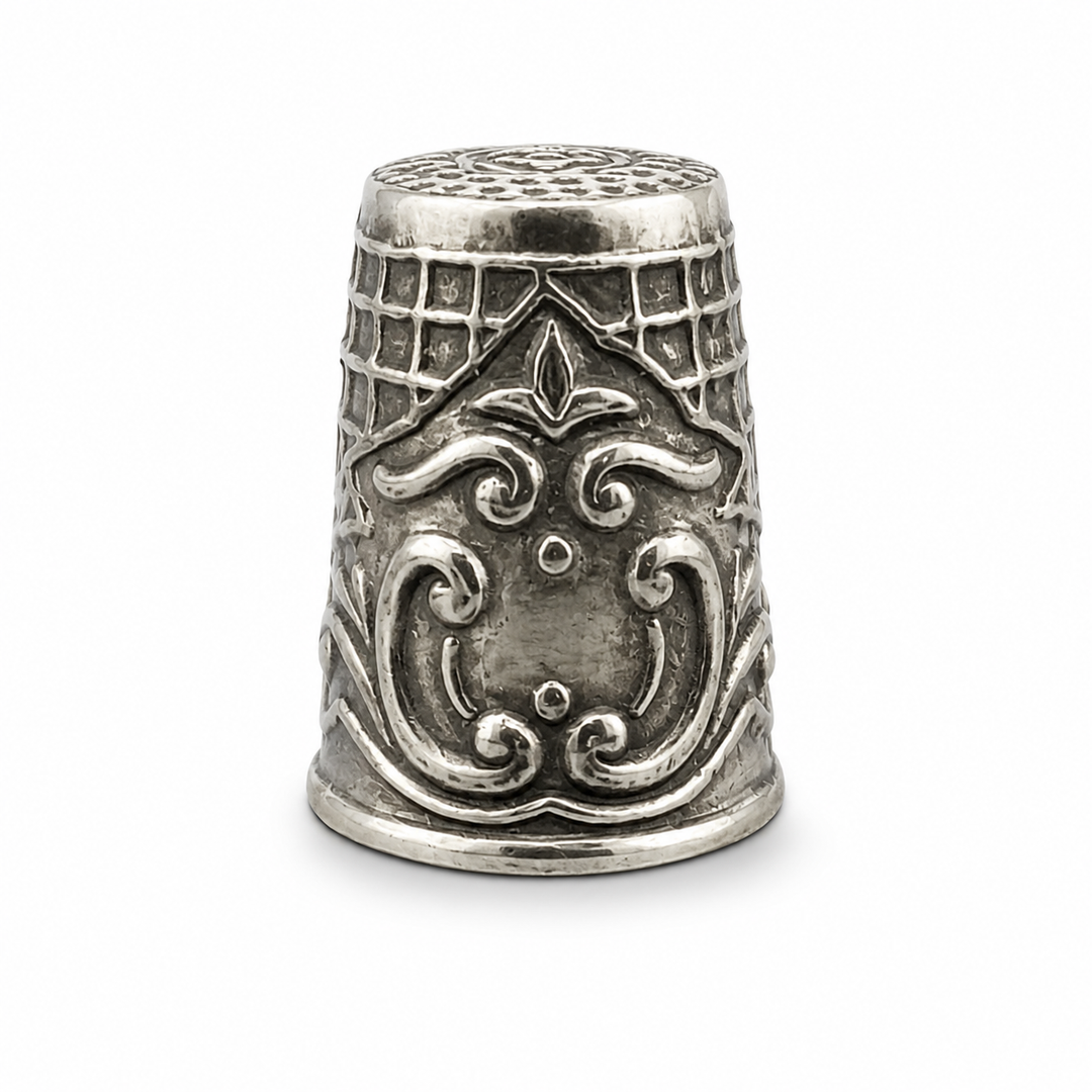 Victorian Style Sterling Silver Thimble – Ornate 925 Hallmarked 1 Inch Collectible