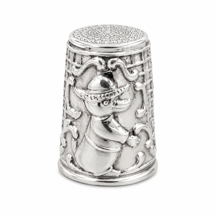Sterling Silver Baby Duck Thimble – Ornate 925 Silver Collectible Sewing Thimble – 1 Inch Tall