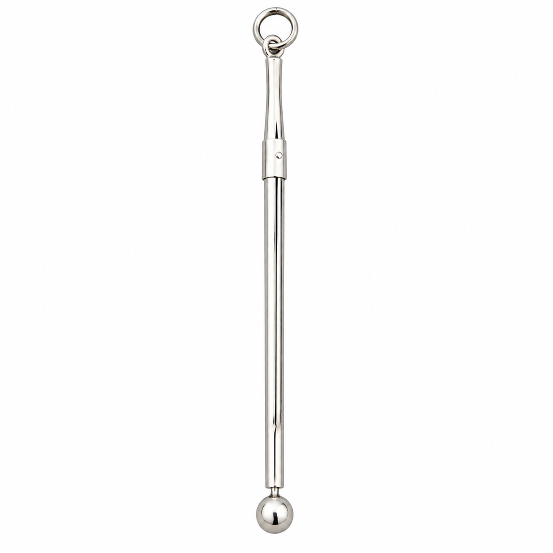 Handmade Sterling Silver Champagne Bubble Popper Pendant – 3 3/4 Inch Vintage Roaring Twenties Cocktail Whisk Charm