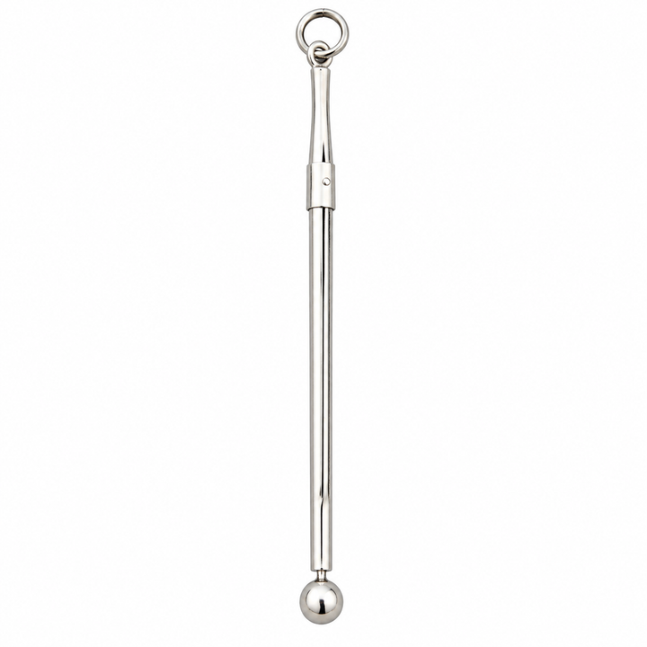 Handmade Sterling Silver Champagne Bubble Popper Pendant – 3 3/4 Inch Vintage Roaring Twenties Cocktail Whisk Charm