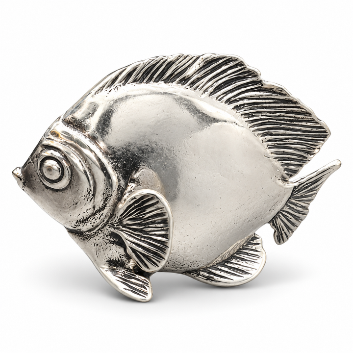 Sterling Silver Tropical Fish Miniature Figurine – Detailed 1.4 Inch Collectible