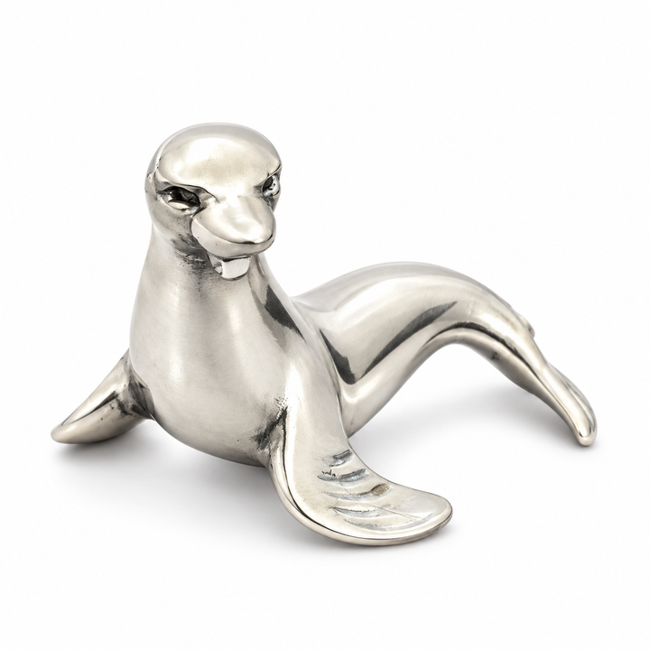 Sterling Silver Baby Seal Figurine – 1.5 Inch, 0.37 Troy Oz, Marked 925