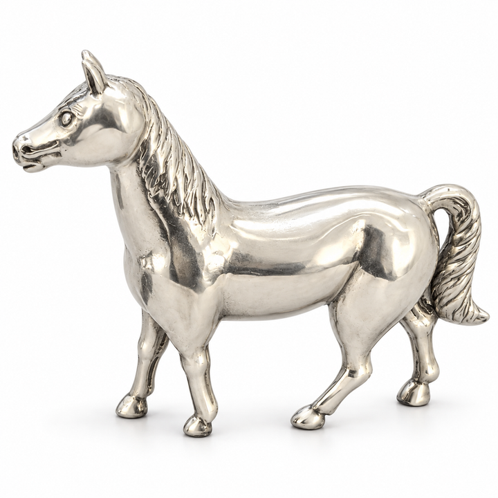 Sterling Silver Horse Figurine – 2.25 Inch Equestrian Miniature, 0.95 Troy Ounce