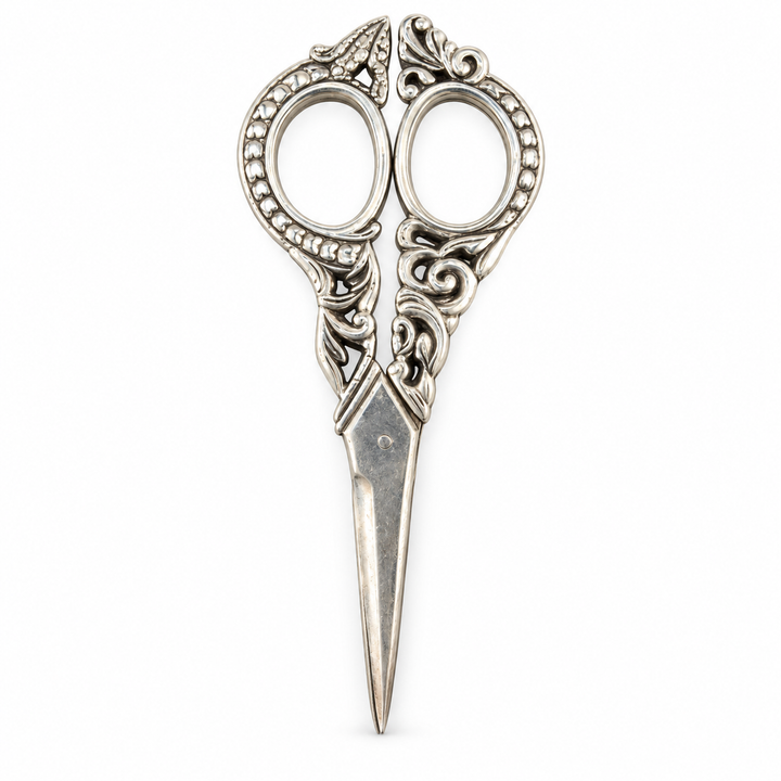 Ornate Sterling Silver 925 Scissors 3 Inch Sewing Embroidery Collectible