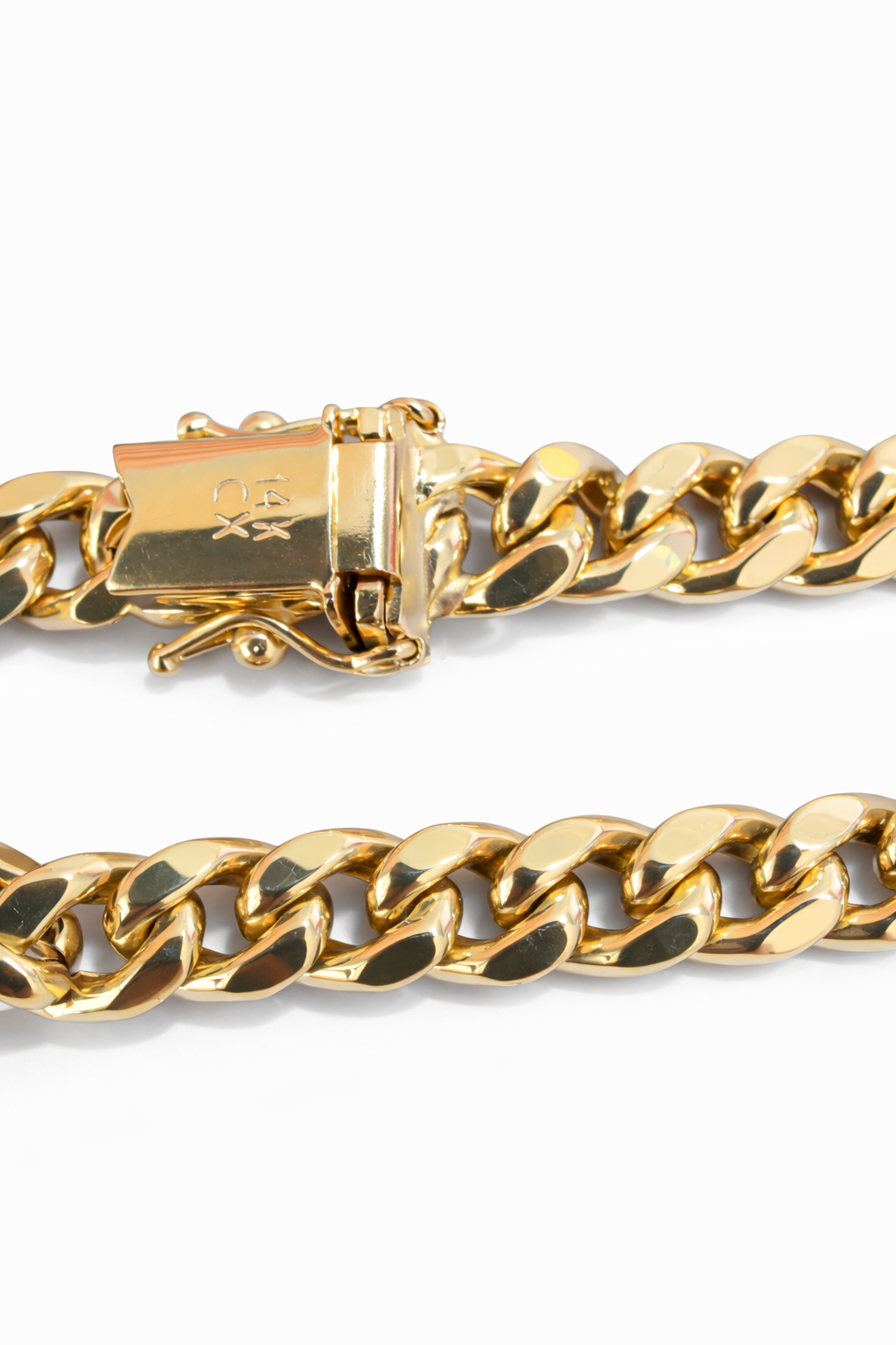 14K Gold Cuban Chain Bracelet 6.6 mm