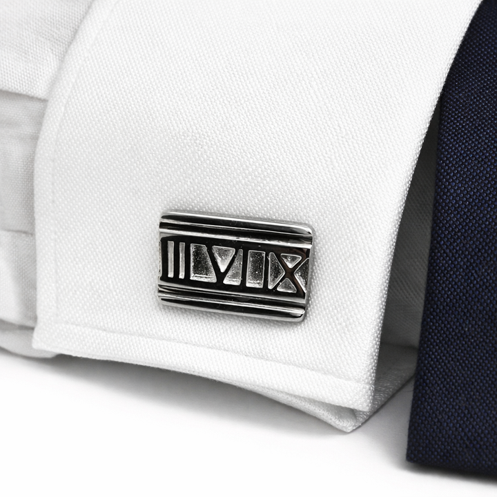 III VI IX Cufflinks in Sterling Silver