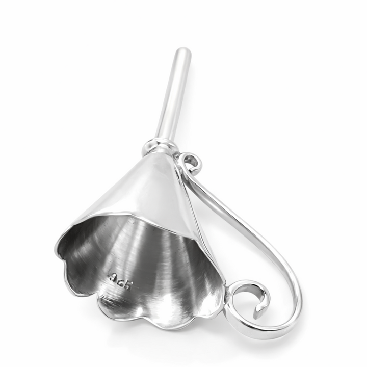 Sterling Silver Perfume Funnel Necklace Pendant – 1.65 Inch Vintage Style Fragrance Funnel Jewelry
