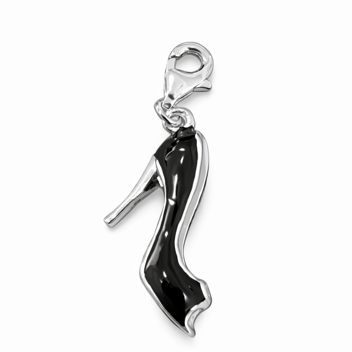 Silver Open-Toe Shoe Charm