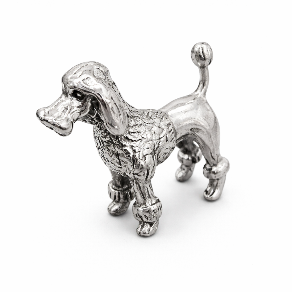 Mini Sterling Silver Poodle – 1 Inch Decorative Dog Figurine (7.5g)