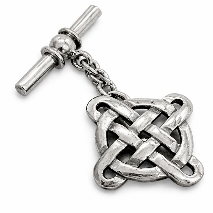 Sterling Silver Celtic Knot (Quaternary / Shield Knot) Cufflinks