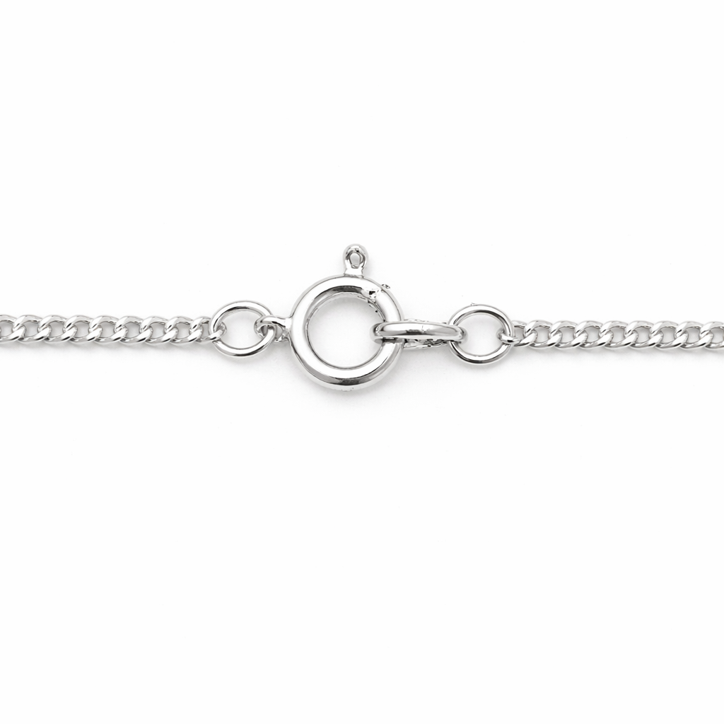 Sterling Silver Horseshoe Necklace with Diamond Simulants – 16 Inch Chain Lucky Horseshoe Pendant