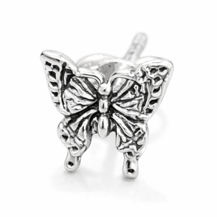 Sterling Silver Butterfly Stud Earrings – Dainty 0.25" Butterfly Earrings