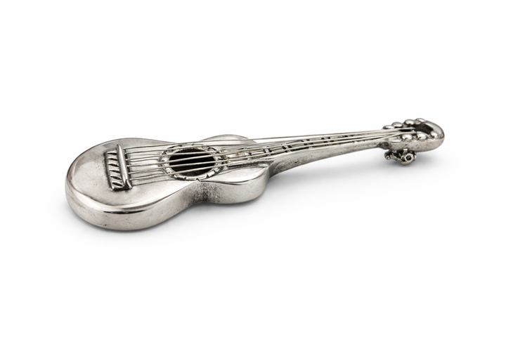 Sterling Silver Mini Guitar – 2.3" Long Solid Silver Collectible (12.5 Grams)
