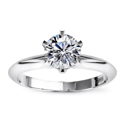 18K Gold 0.3 CT Created Diamond Engagement Ring