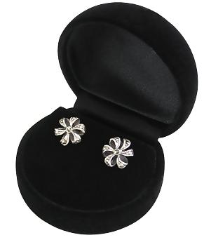 Bow Sterling Silver Marcasite Earrings | SilverAndGold
