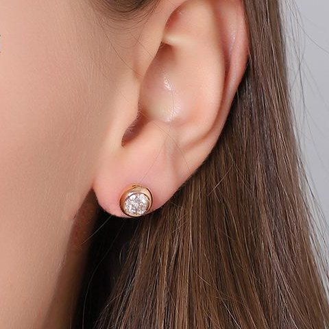 18K Gold 1 TCW Moissanite Earrings