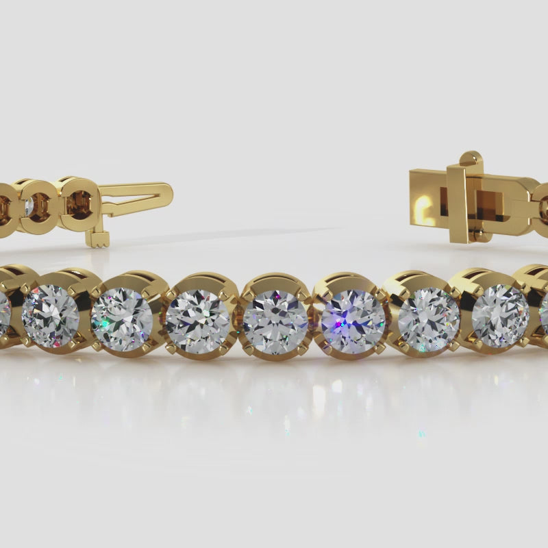 14K Diamond and Gold Tennis Bracelet