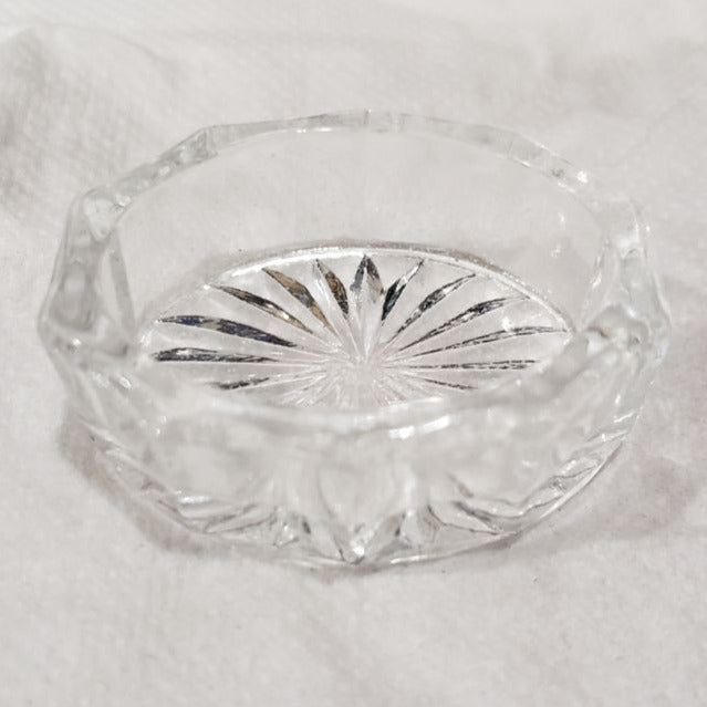 Crystal Oval Hand Pressed Glass Ring Holder