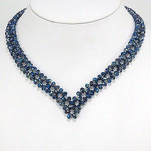 Crystal & Seed Bead Collar Necklace