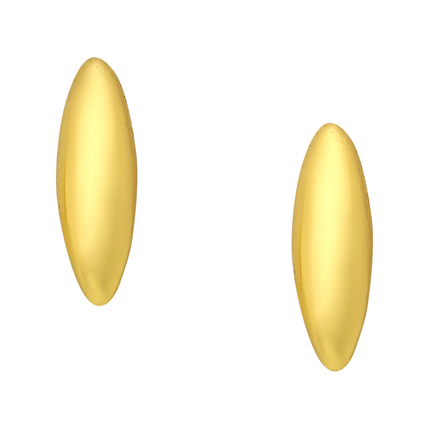 Gold Oval Earrings