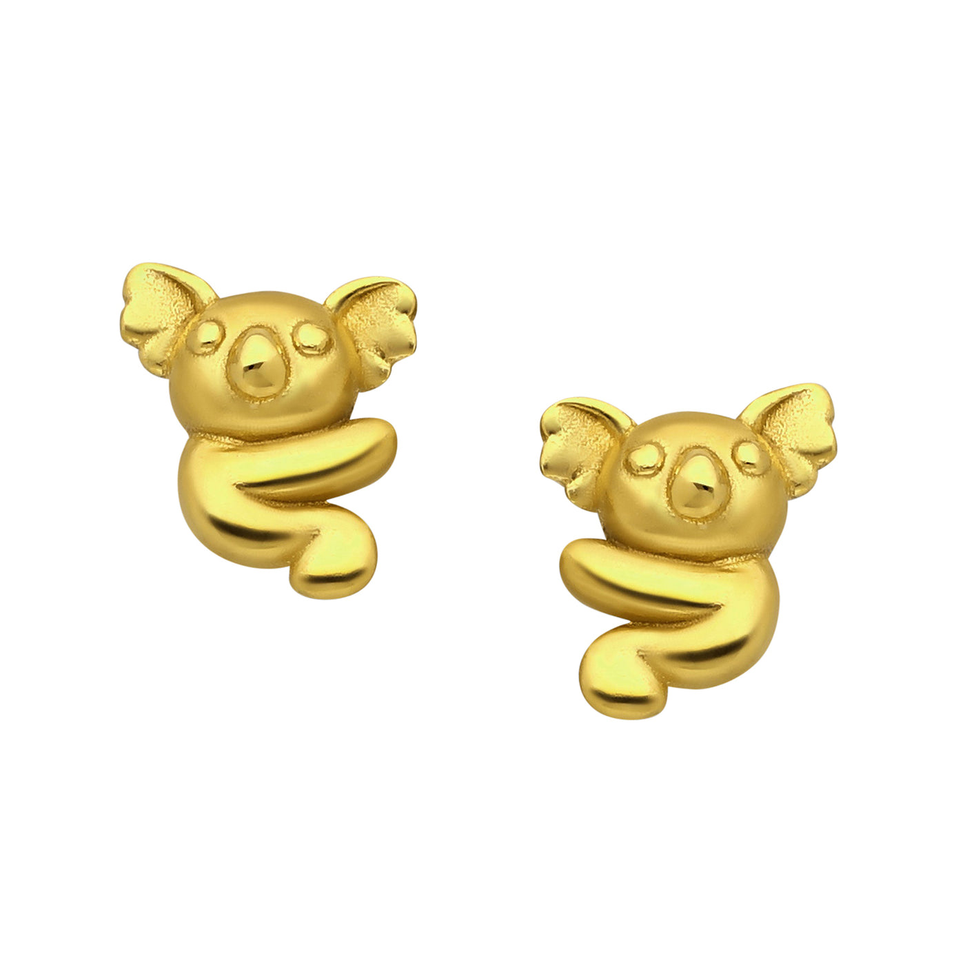 Koala Gold Stud Earrings