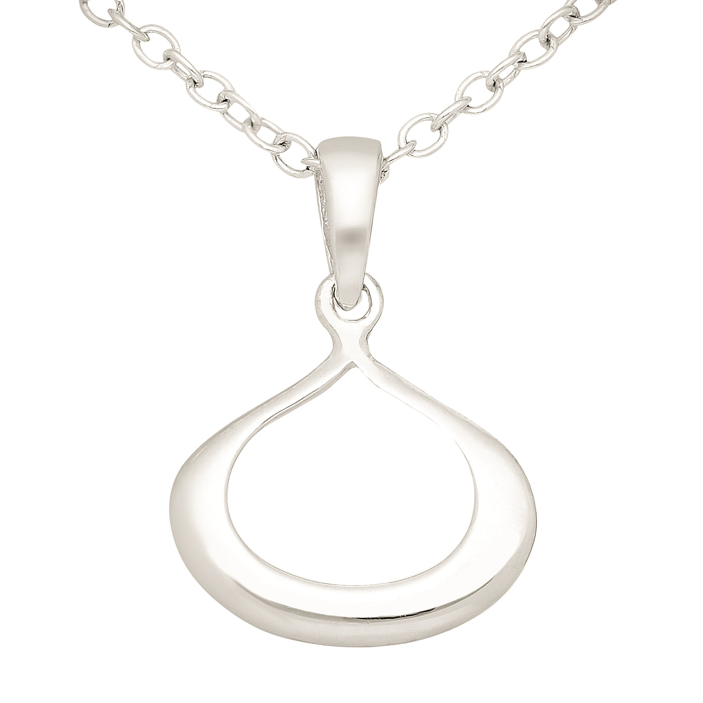 Silver Drop Pendant Necklace