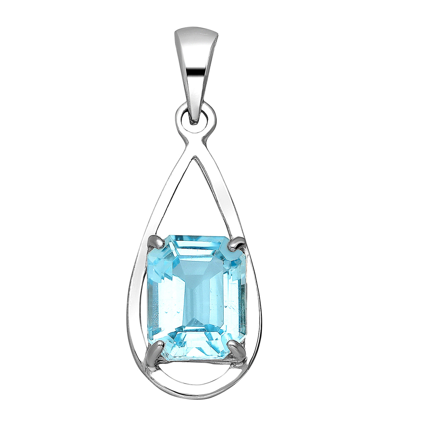 Topaz and Silver Pendant Necklace