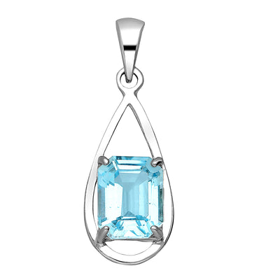 Topaz and Silver Pendant Necklace