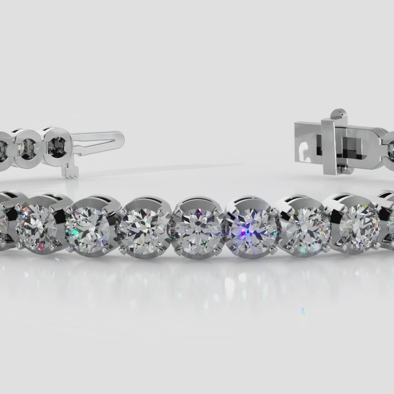 14K Diamond and Gold Tennis Bracelet