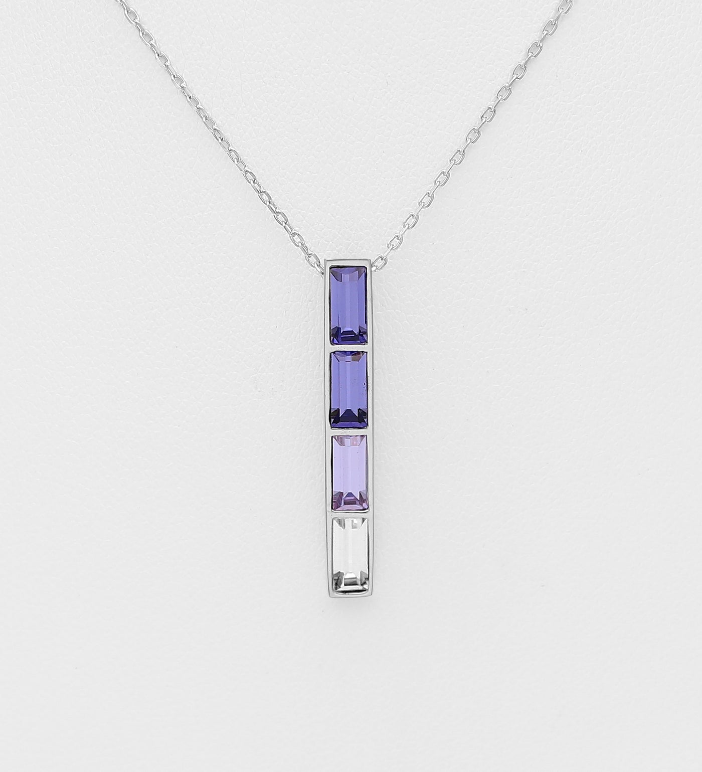 Purple Ombré Austrian Crystal Necklace