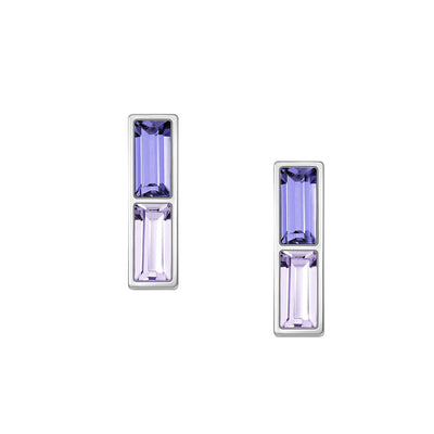 Violet Ombré Austrian Crystals Earrings
