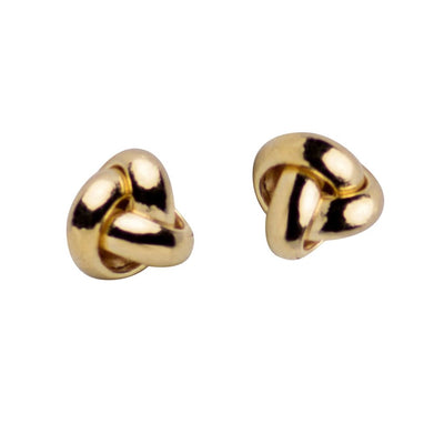 10K Yellow Gold Love Knot Stud Earrings | SilverAndGold