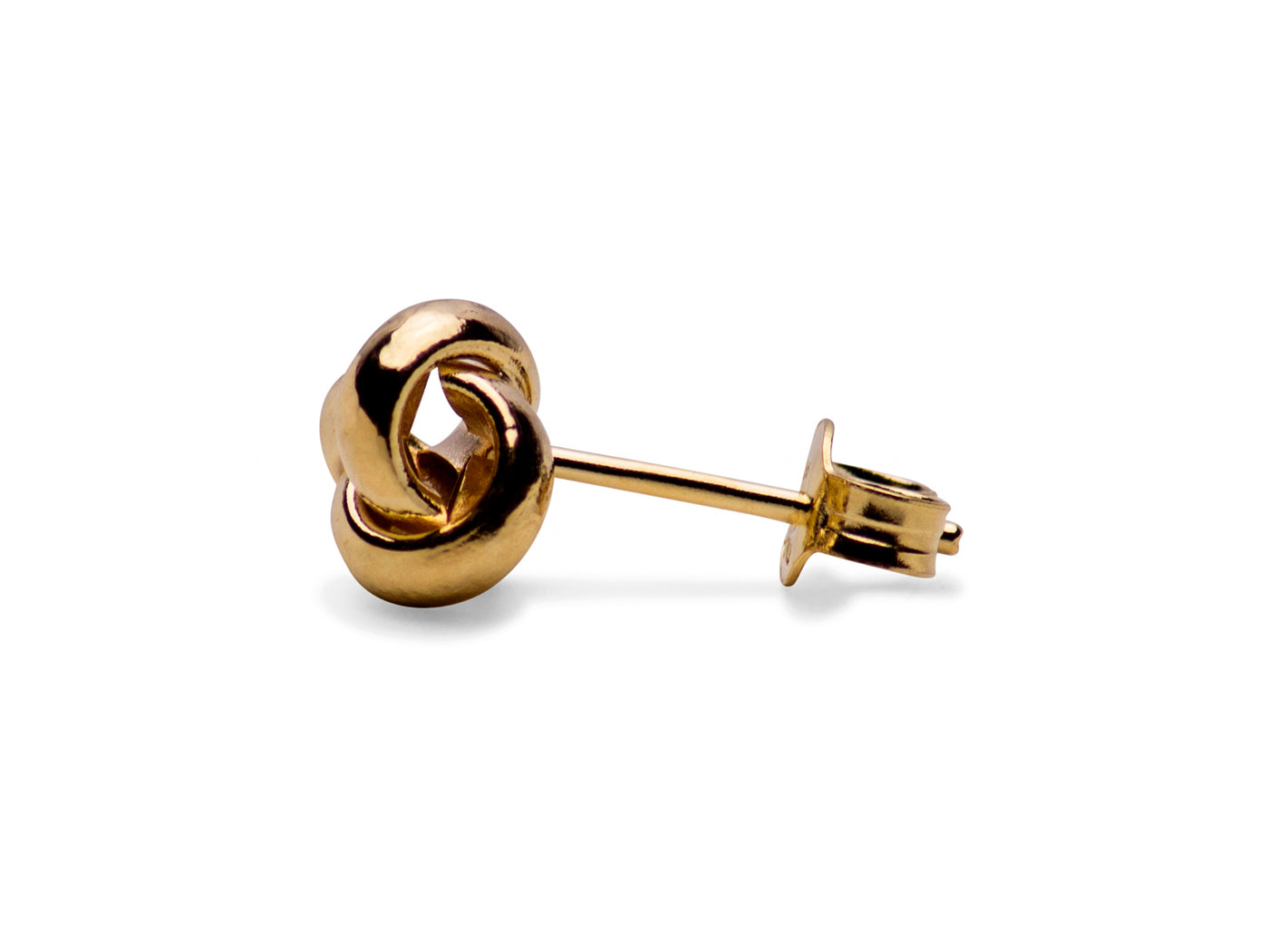 10K Yellow Gold Love Knot Stud Earrings | SilverAndGold