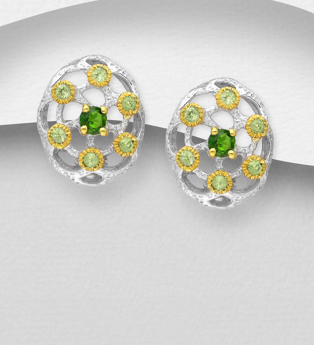 Peridot & Chrome Diopside Earrings