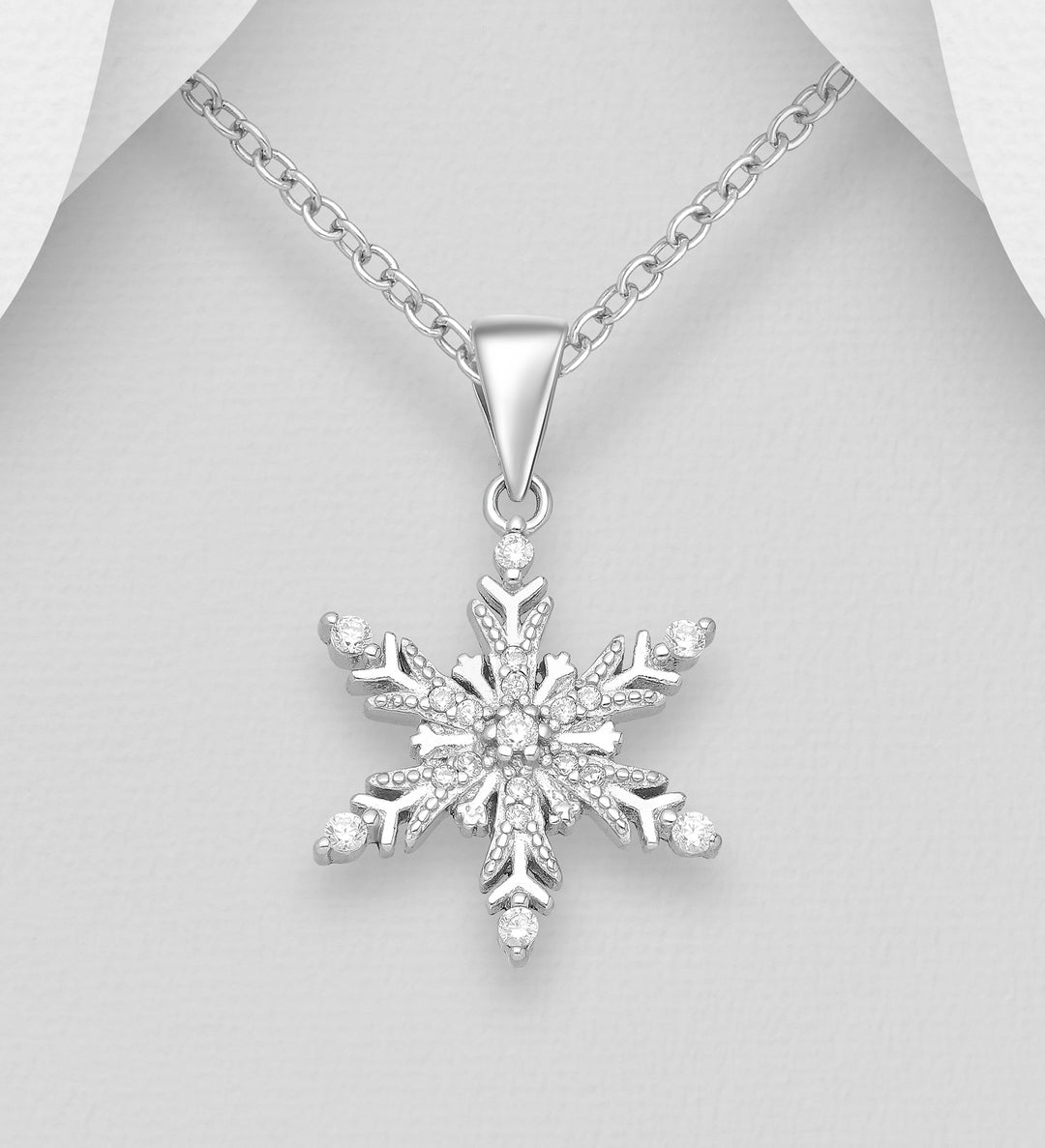 Silver Snowflake Sparkle Pendant