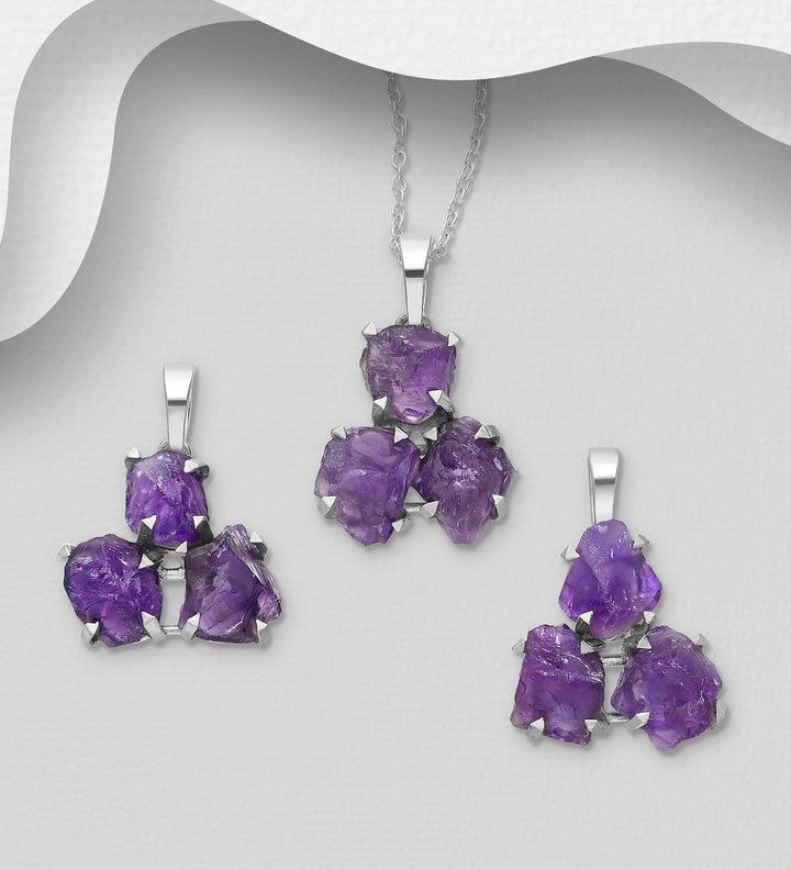 Amethyst Silver Pendant