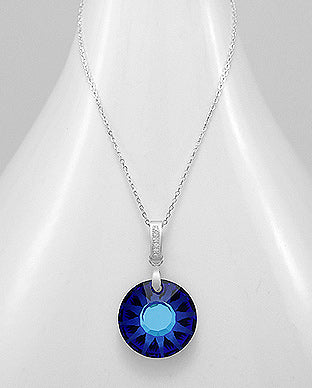 Bermuda Blue Crystal Necklace